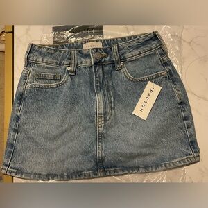 NEW Pacsun light blue stretch mid rise skirt